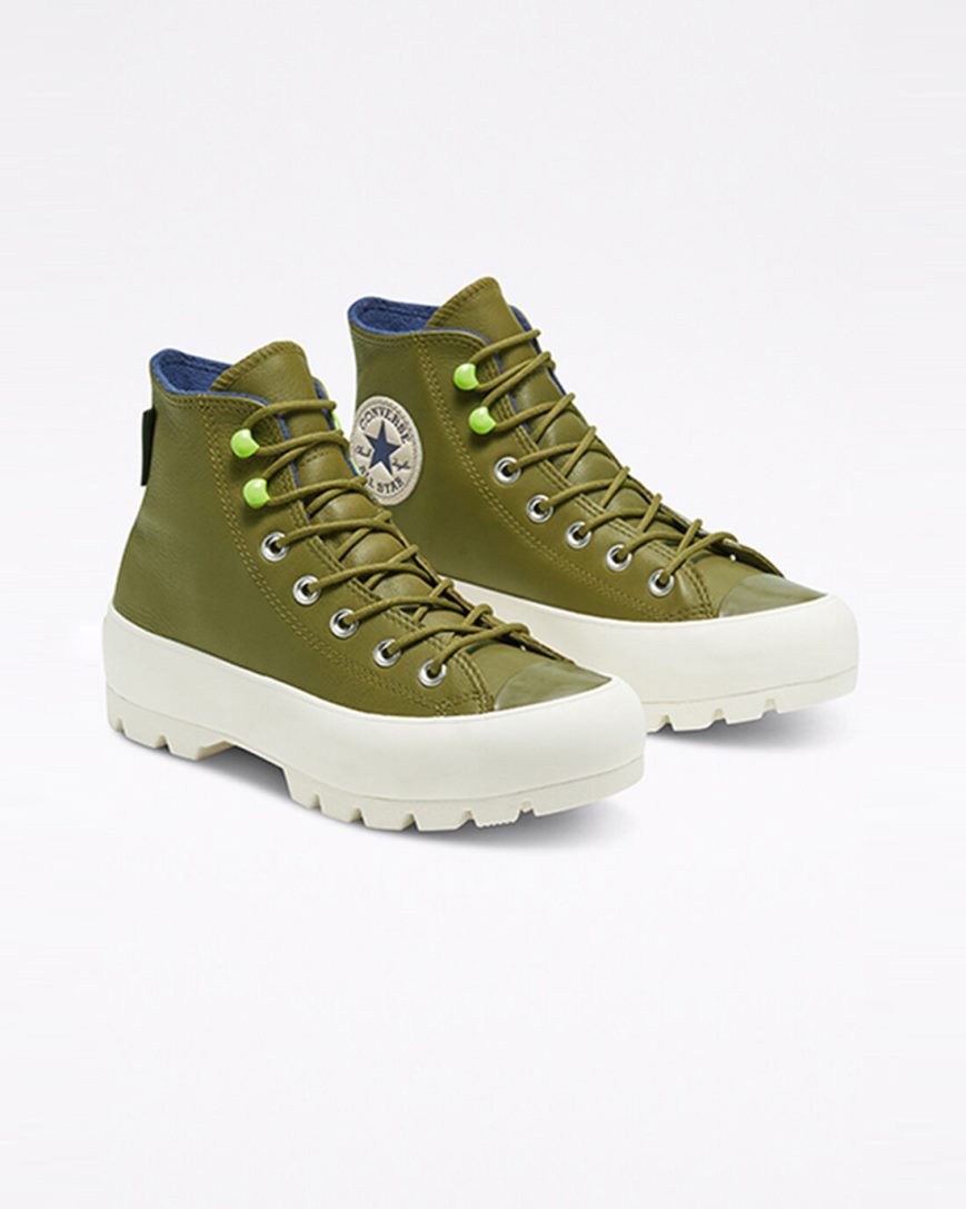 Women's Converse Chuck Taylor All Star Lugged Winter High Top Shoes Dark Olive / Navy | AU 09E68X